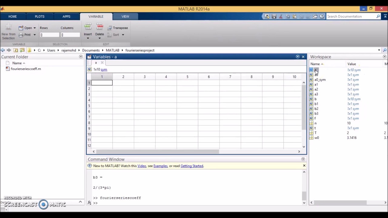 Matlab Fourier Series
