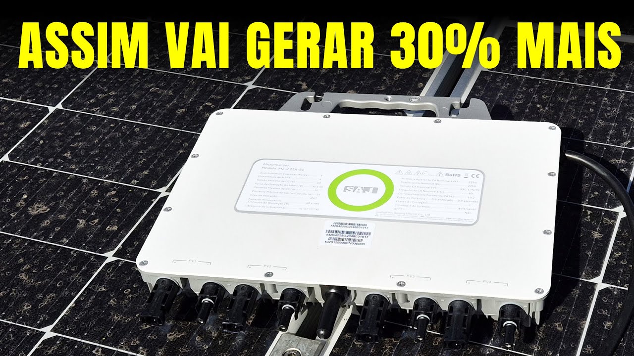 Instalação Microinversor SAJ M2 2250W M2-2.25K-S4 4MPPT - Como GERAR Mais ENERGIA