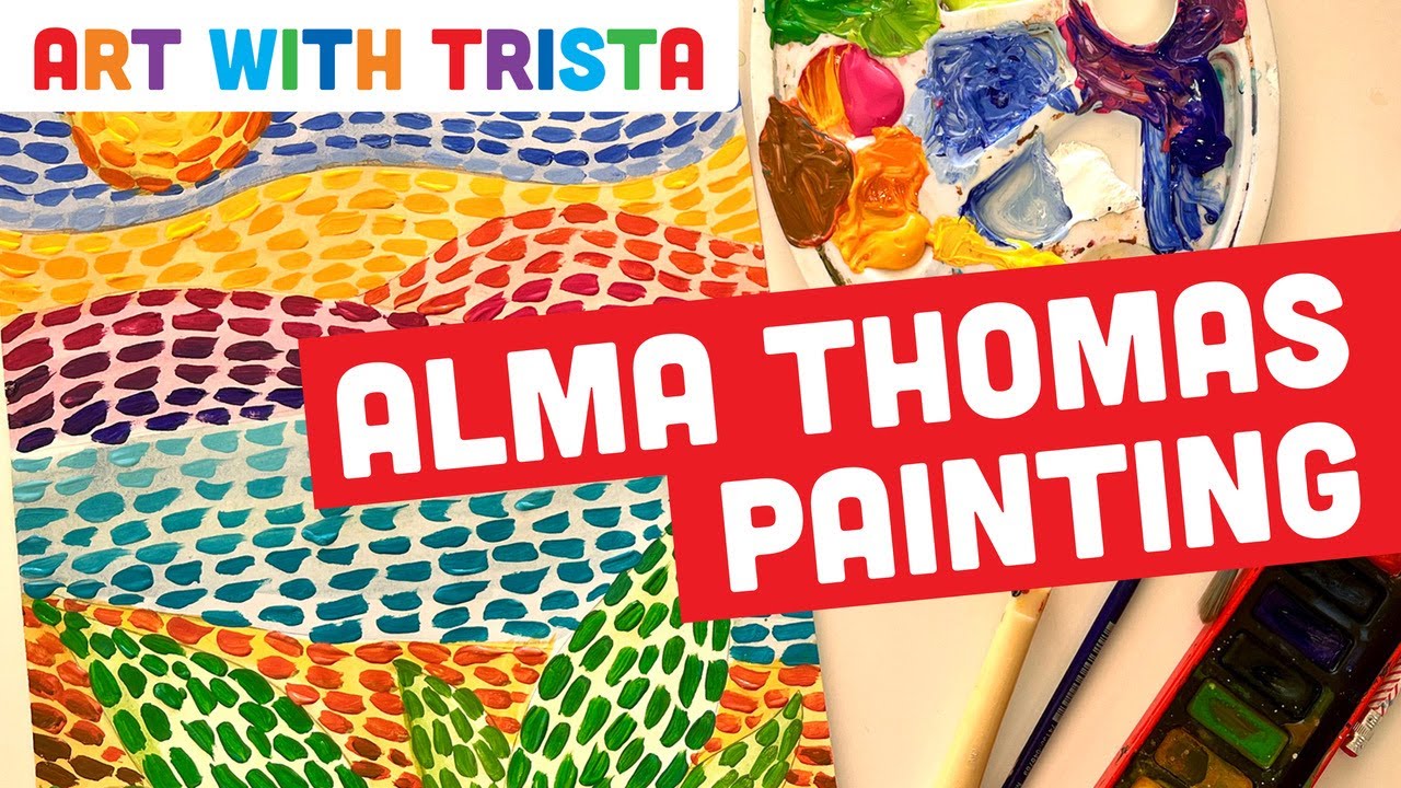 How to Paint a Landscape Like Alma Thomas Art Lesson Video Tutorial - Art With Trista