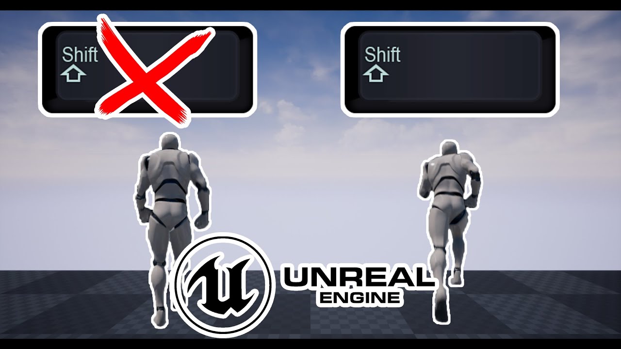 🎮 Unreal Engine 4 🎮 Простое и быстрое создание Ходьбы и Бега в дефолтном проекте от 3-го лица.