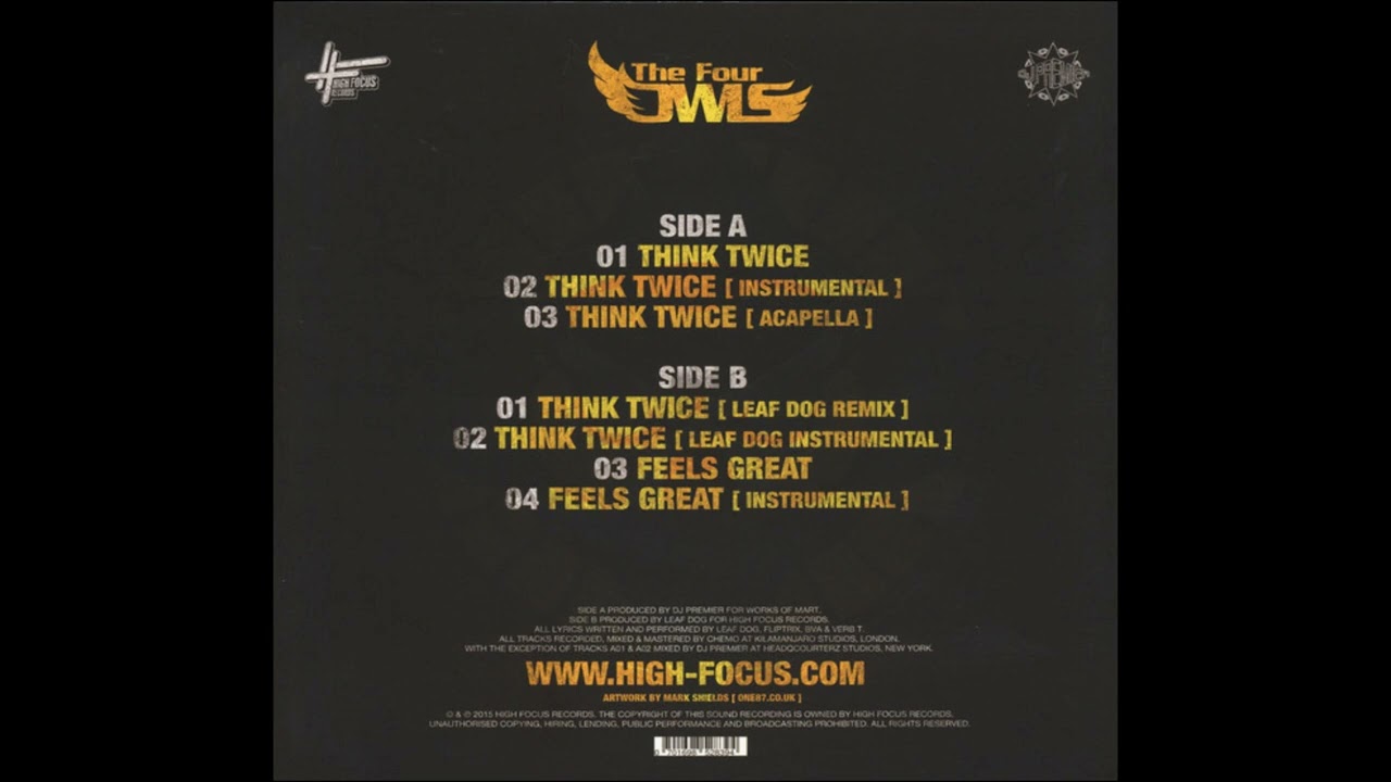 The Four Owls - Think Twice (Acapella)