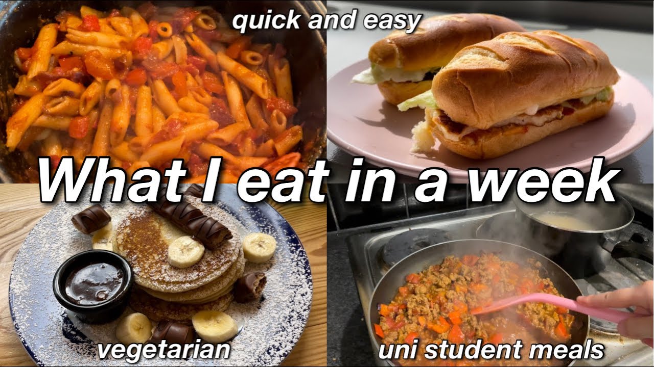 What I eat in a week as a university student on a budget || quick and easy vegetarian meals
