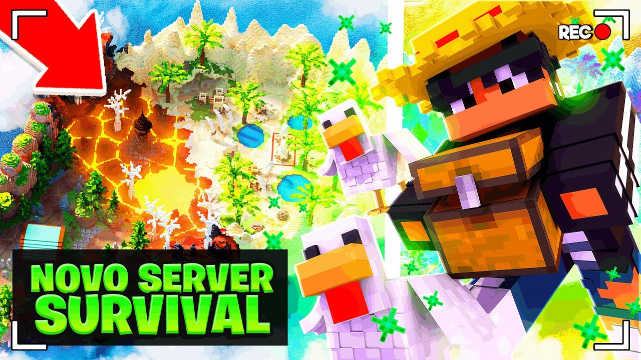 NOVO SERVIDOR de SURVIVAL para MINECRAFT JAVA e BEDROCK (O MELHOR SERVIDOR DE MINECRAFT SURVIVAL)