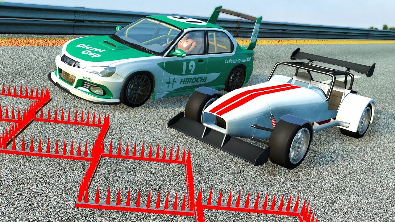 SPIKE STRIP HIGH SPEED PILE UP CRASHES #38 - BeamNG Drive | CRASHdriven