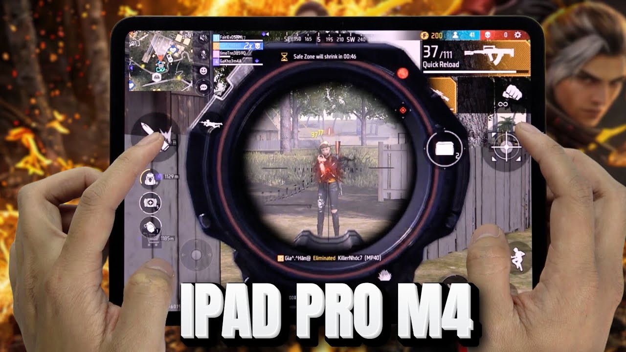 iPad Pro M4 test game Free Fire Mobile