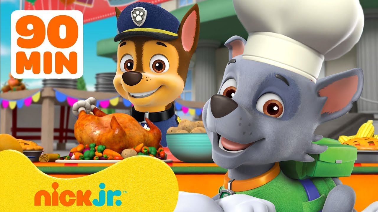 Paw Patrol | ¡Rescates y fiestas con PAW Patrol! 🐙🍗 | 90 minutos | Nick Jr. en Español
