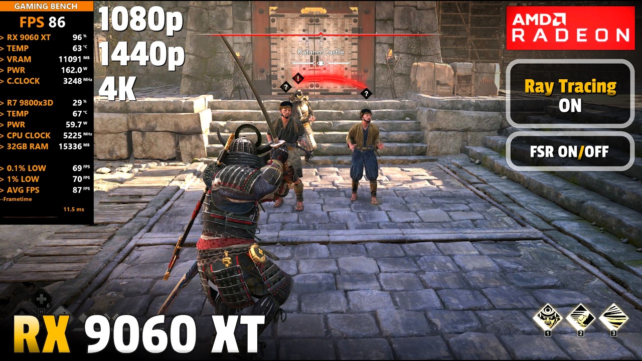 Assassin&rsquo;s Creed Shadows | RX 9060 XT | 1080p, 1440p, 4K