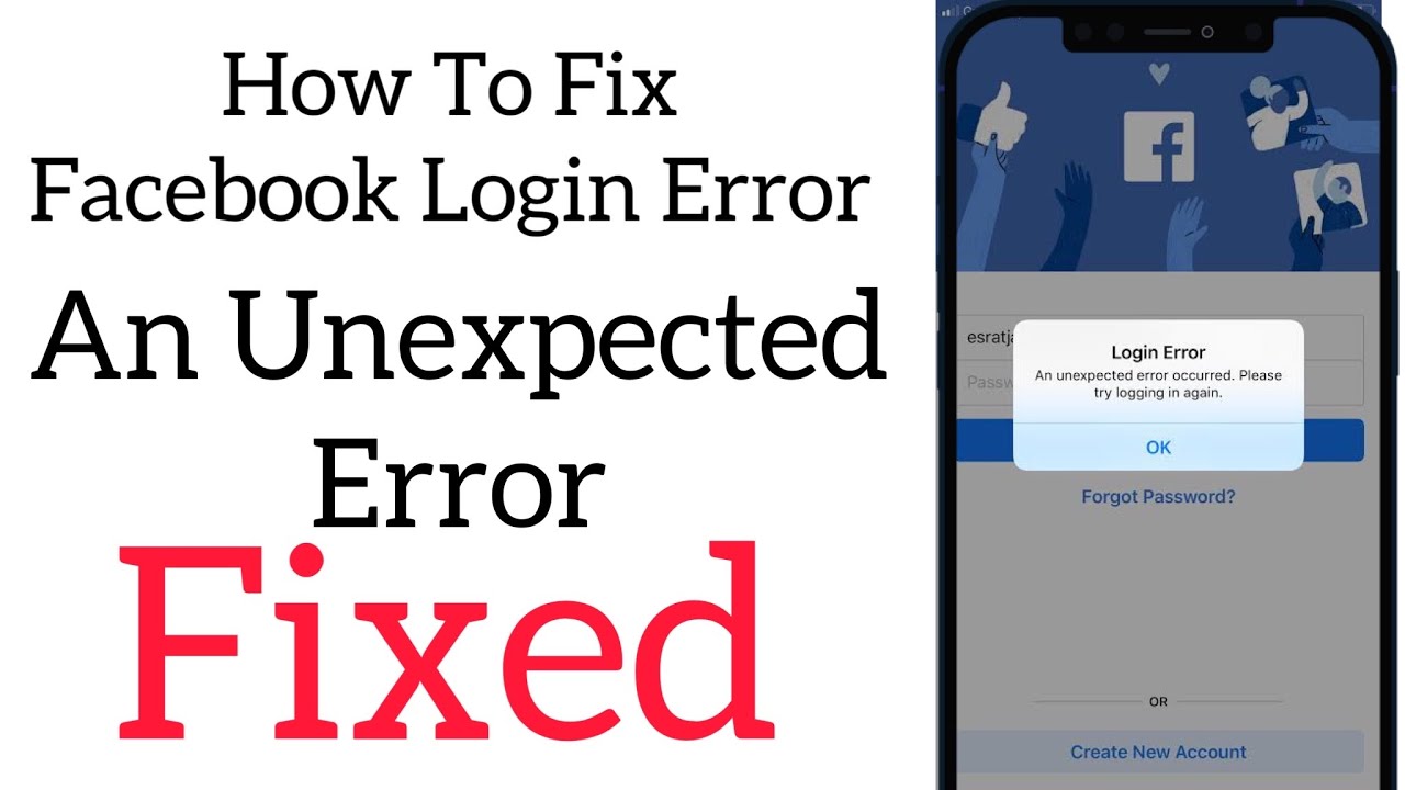 Fix Facebook login Eror an unexpected error occurred please try login Again Iphone ios15.4 | Updates