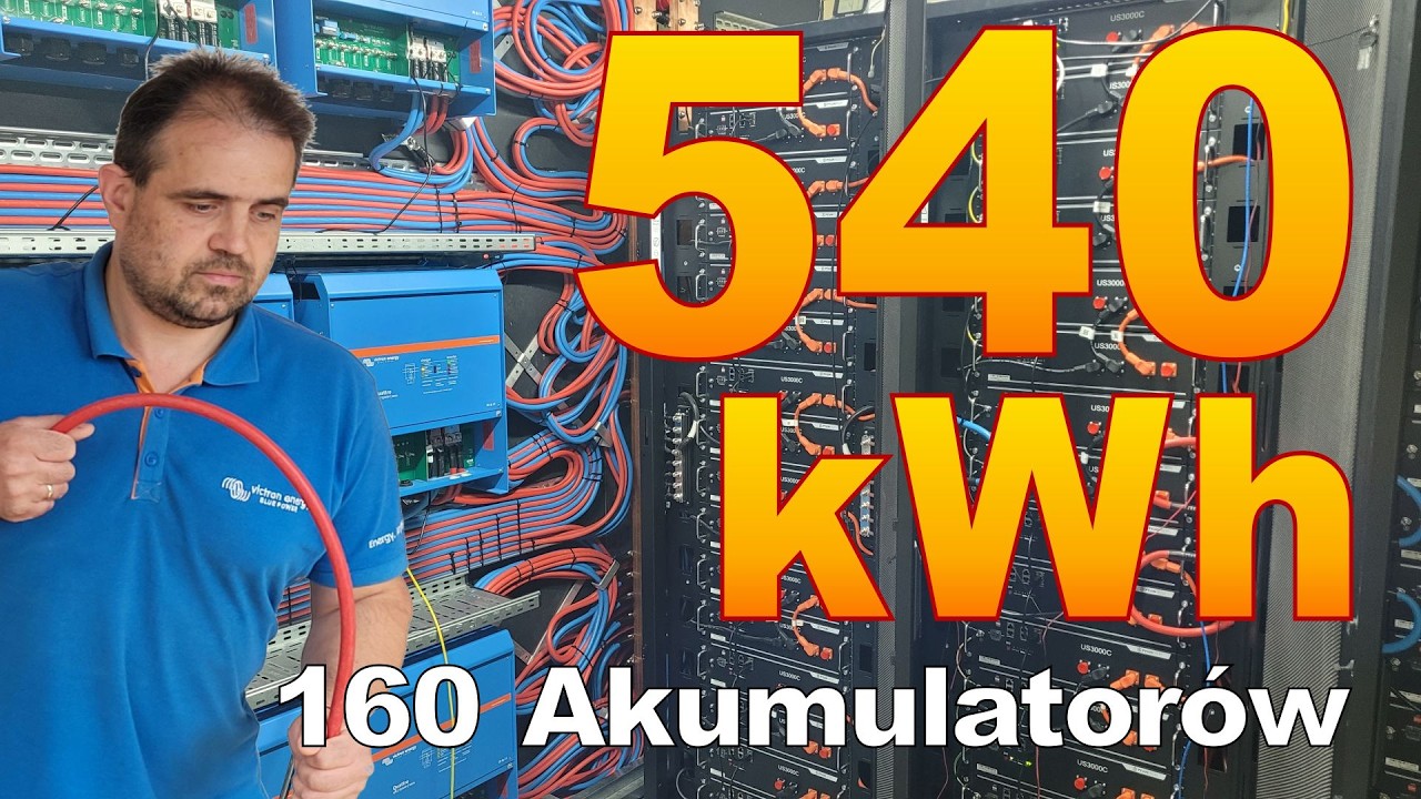 ⚡ 540 kWh Magazyn Energii 🔋 160 x Pylontech 18 x Victron Quattro 100% OFF GRID i niezależny System
