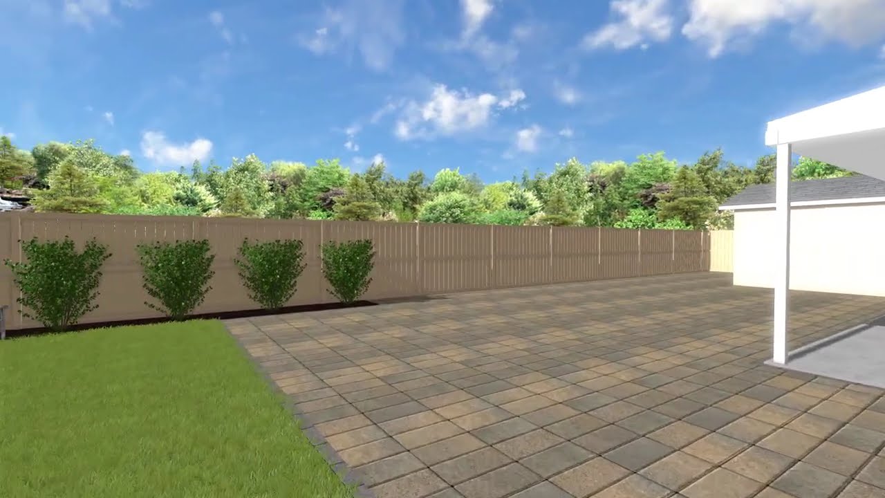 Ventura, CA. 2.0 New backyard pavers, plants, irrigation and drainage.
