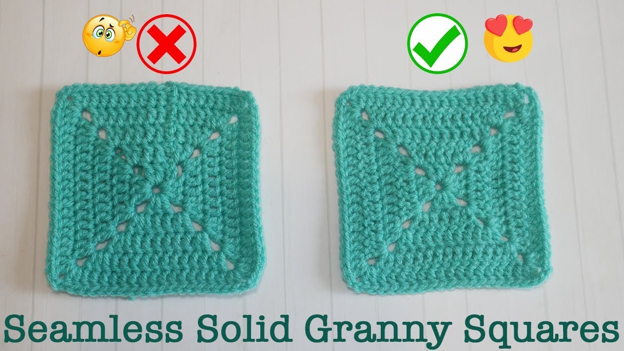Blossom Crochet: Perfect SEAMLESS & reversible SOLID GRANNY SQUARES