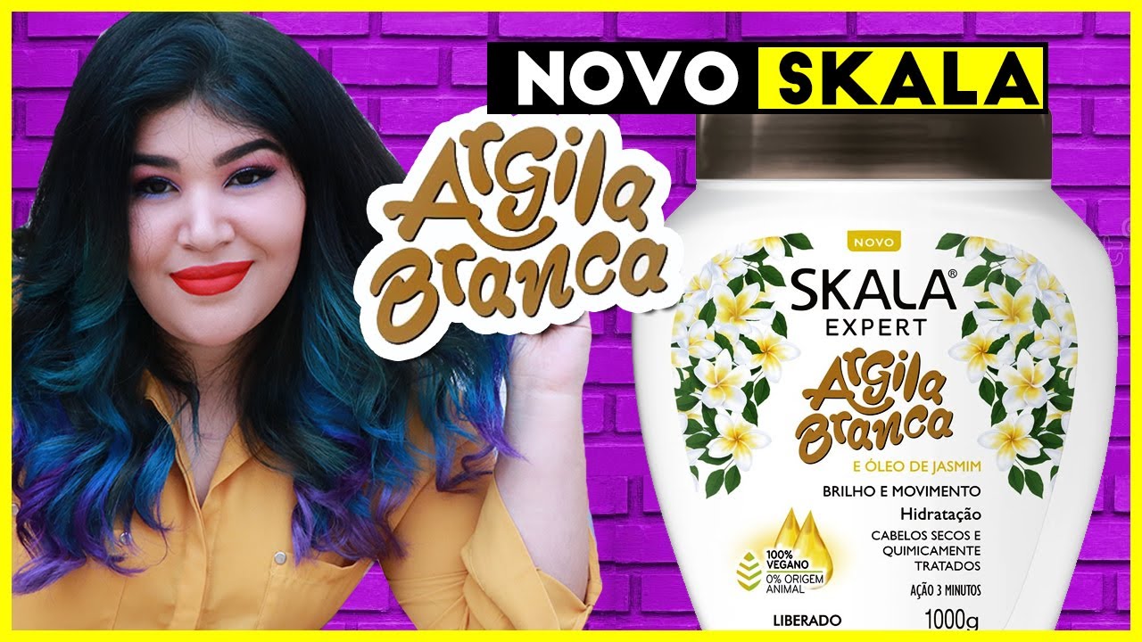 🌼 SKALA ARGILA BRANCA E ÓLEO DE JASMIM [No/Low Poo/Vegano]