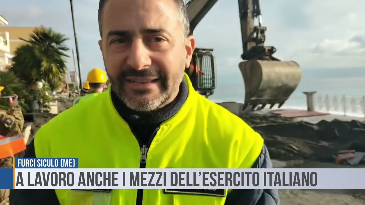 Furci Siculo: a lavoro anche i mezzi dell’Esercito italiano