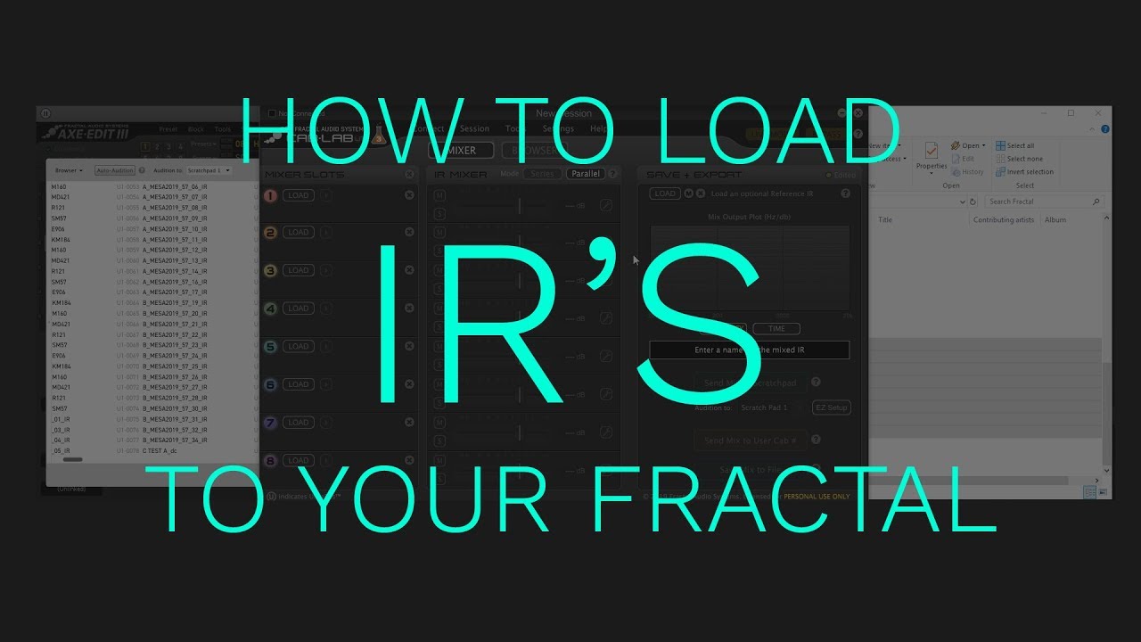 How to import .wav IR's to your Axe-Fx III, Axe-Fx II and AX8
