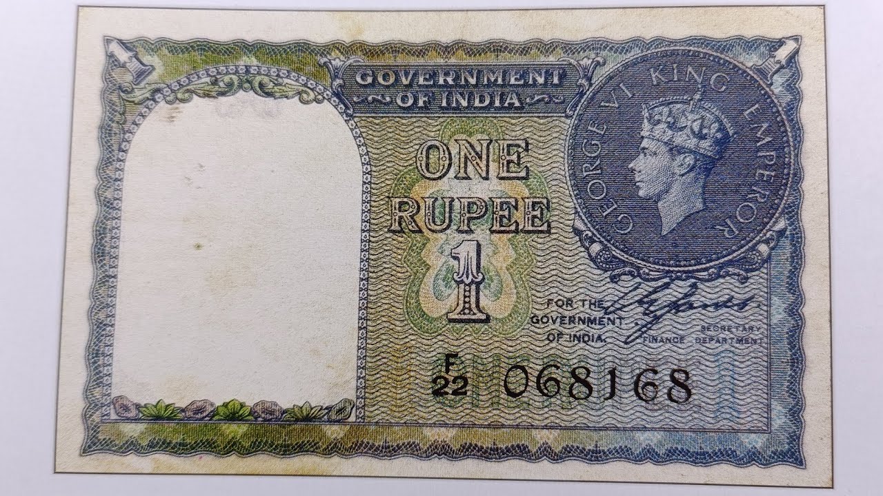 year 1940.1944 price 4000, one Rupee king George vi old note India #viral #old #oldisgold