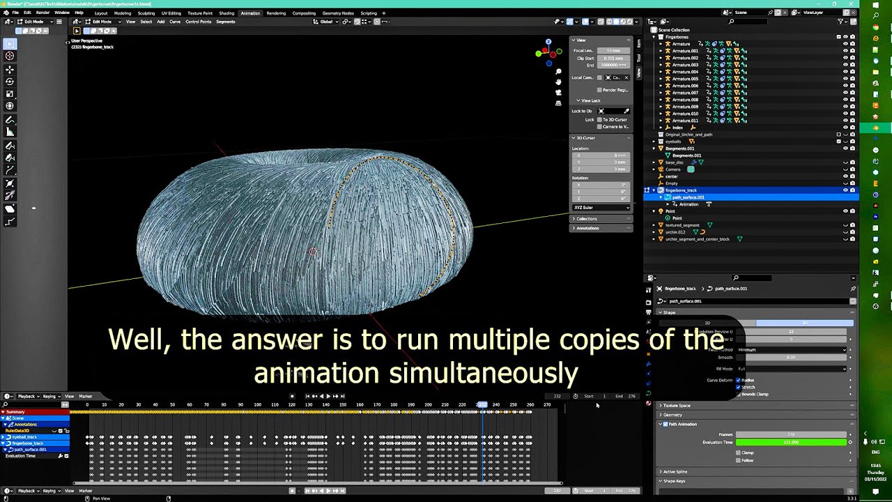 Blender: Smooth detailed 276 frame animation inside 23 frame loop. Why? because Zoetrope...