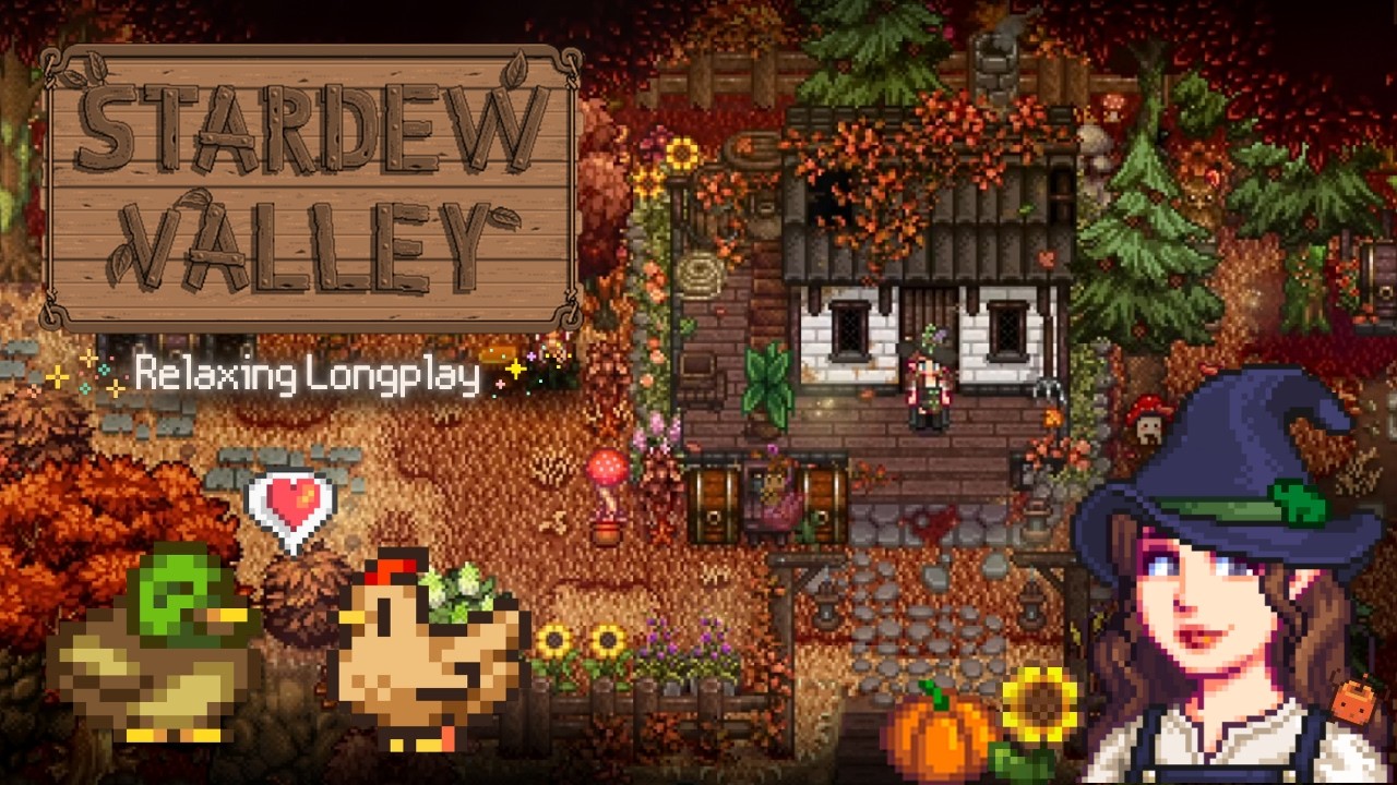 Forest Witch Stardew Valley Longplay | 3 Hrs No Commentary | For Sleep Study  [Y1 Fall Episode 9]