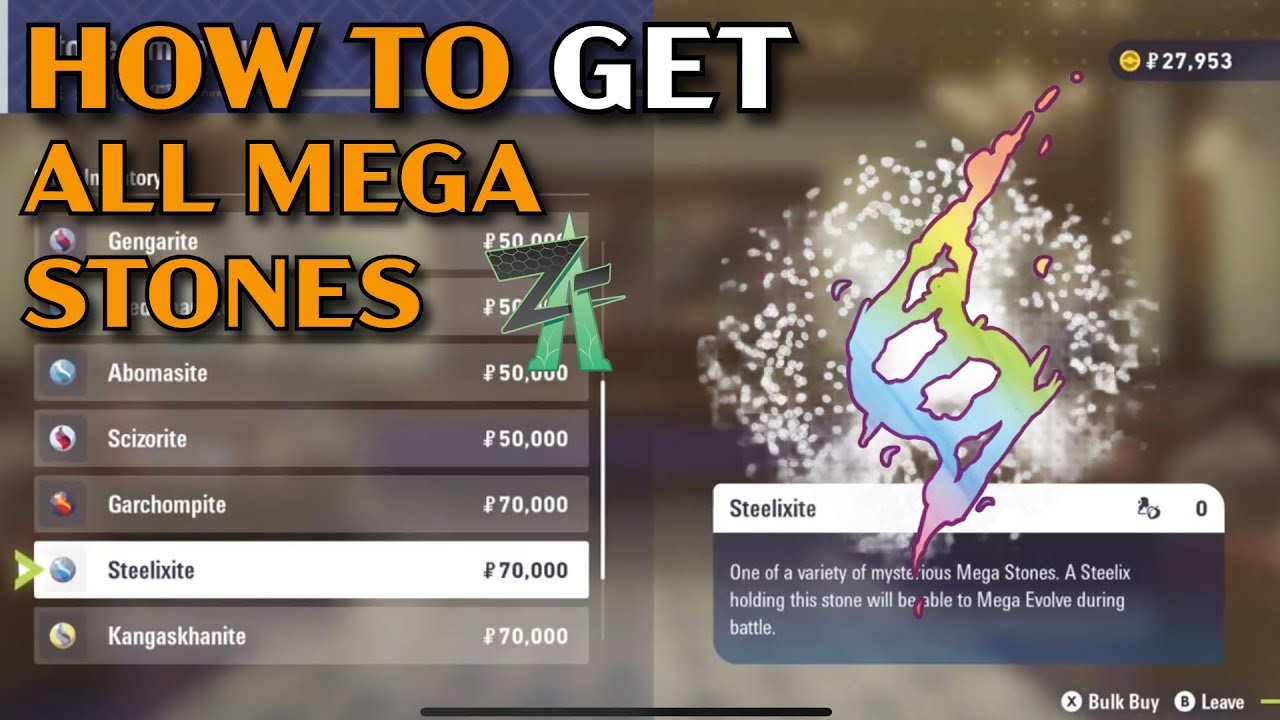 How To Get All Mega Stones In Legends ZA