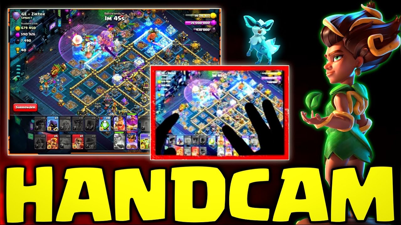 COC Handcam Gameplay | Root Rider Valkyrie + 2-OG Spell With Legend league Attack Strategy!