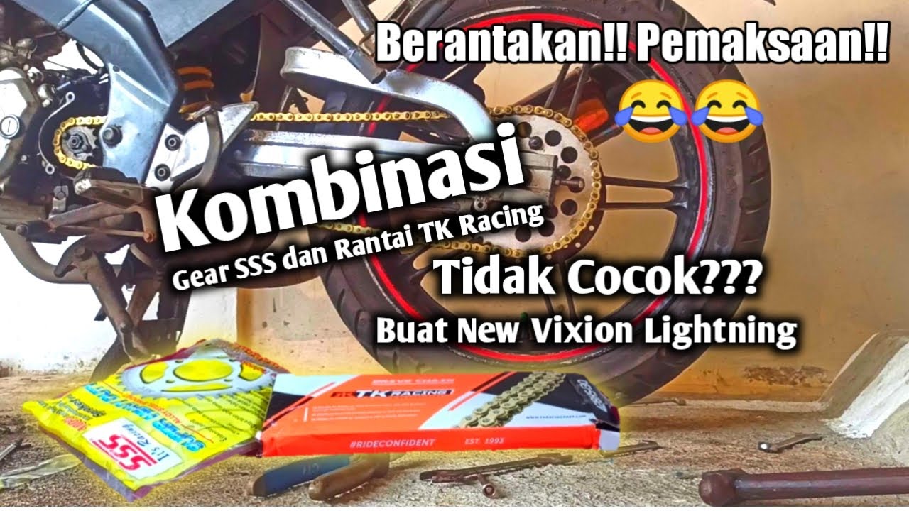Kombinasi Gear SSS, rantai TK Racing buat New Vixion Lightning