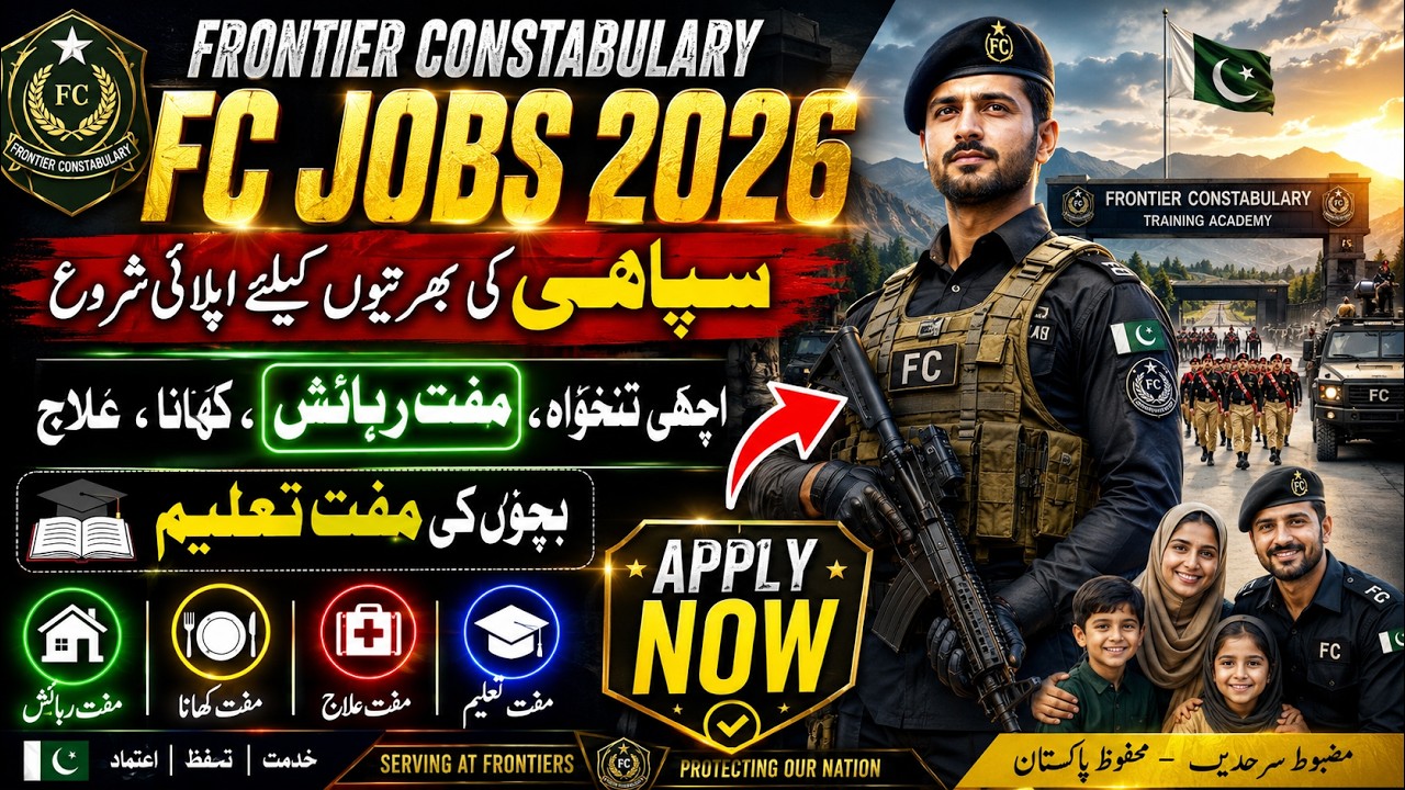 FC Jobs 2026 How To Apply | Frontier Constabulary Jobs | FC Sepoy Jobs 2026 | Eligibility Criteria