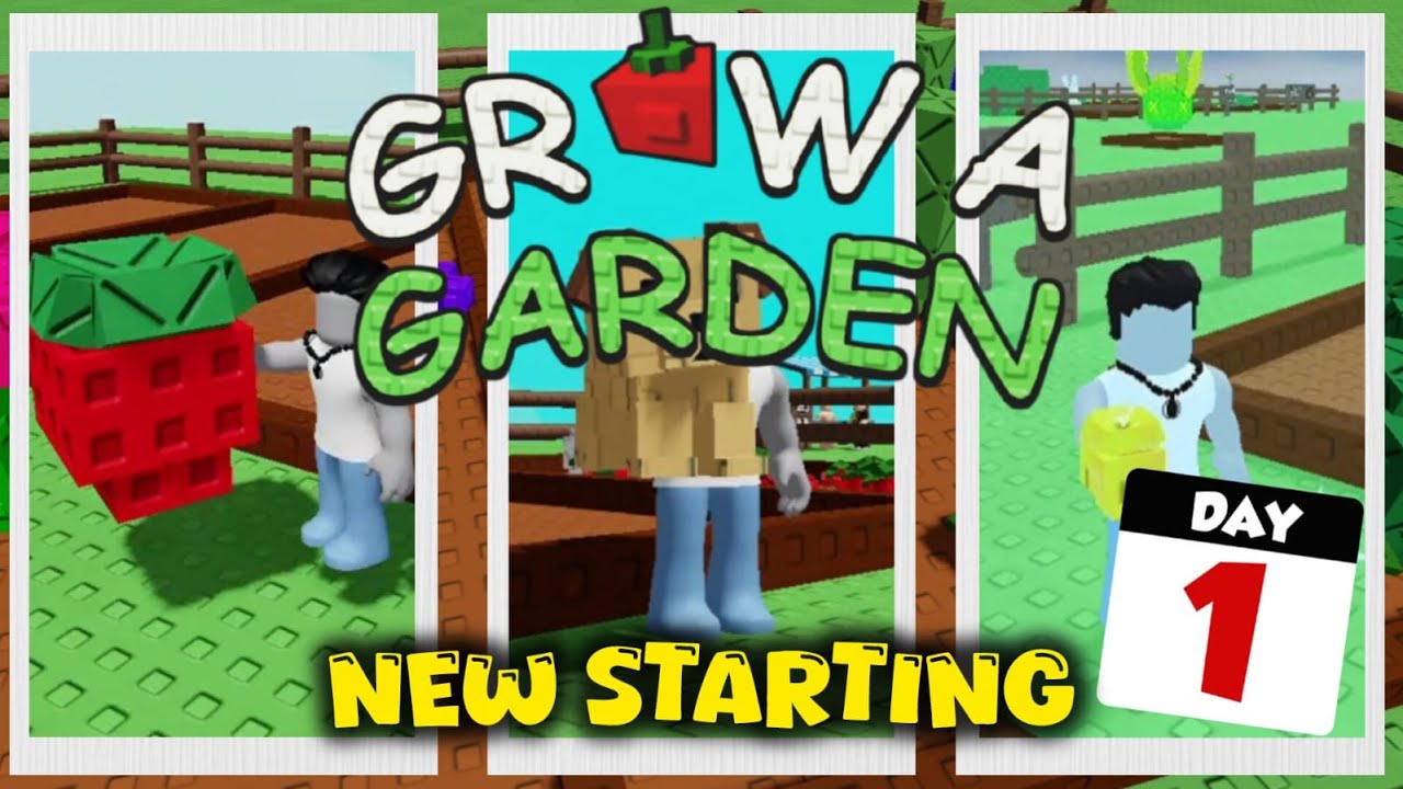 Starting New Game Series - Grow A Garden! day 1 of survival!
