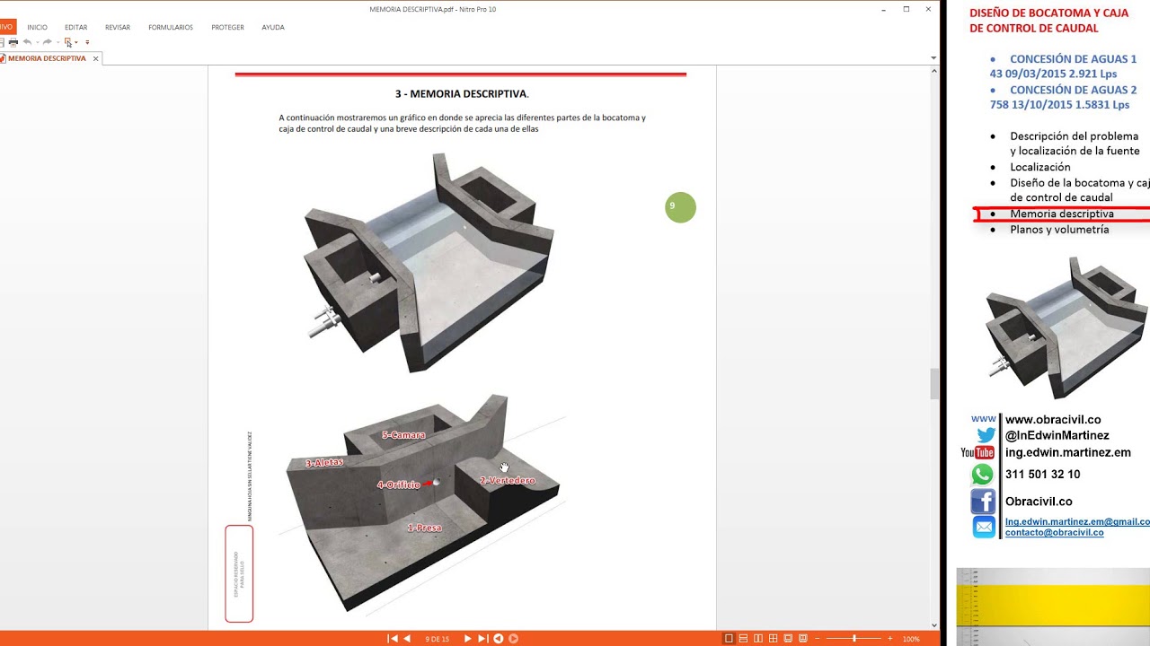 BOCATOMA Y CAJA DE CONTROL DE CAUDAL