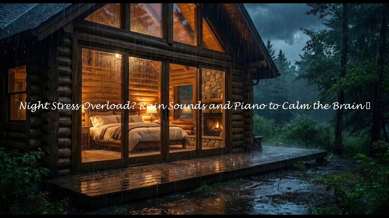 Peaceful Sleep Tonight with Rain Sounds and Calm Piano Music 🌙 #zuv