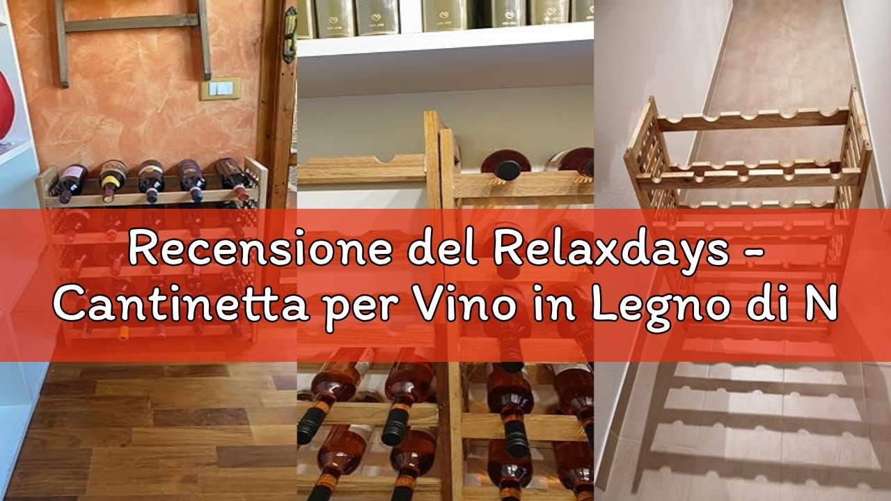Recensione del Relaxdays - Cantinetta per Vino in Legno di Noce Oliato 5 Scaffali, Spazio per 25 Bot