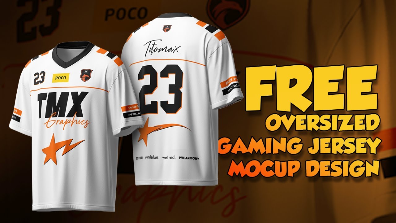 FREE OVERSIZED ESPORTS JERSEY MOCKUP DESIGN ( Oversized Gaming Jersey Design using Photoshop 2025)