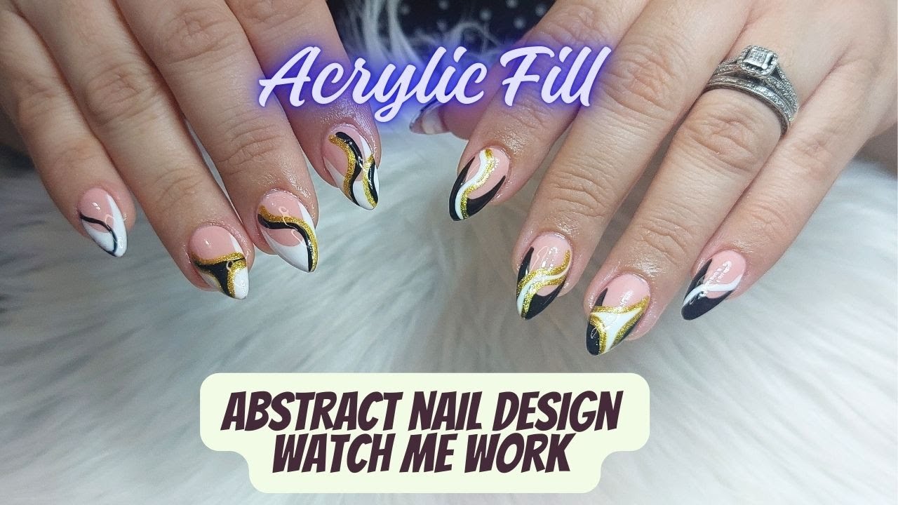 Acrylic Fill | Abstract Nail Design | Watch Me Work