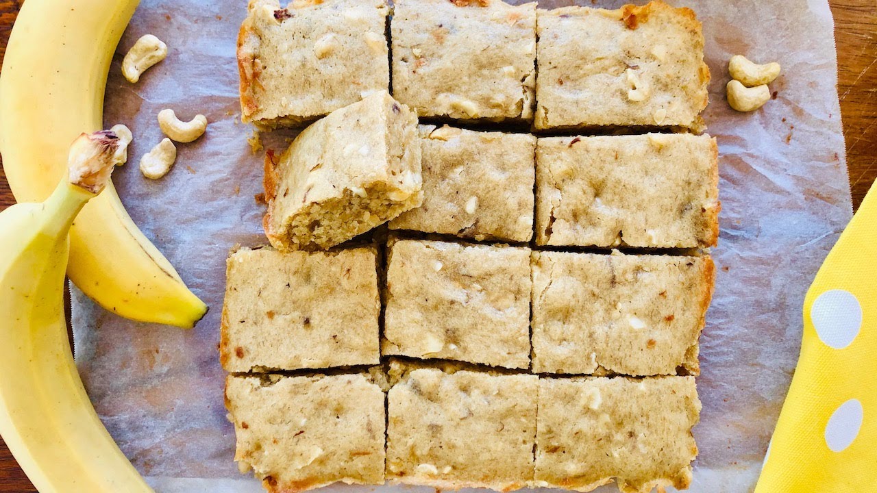 One Handed Baker - Banana Blondies