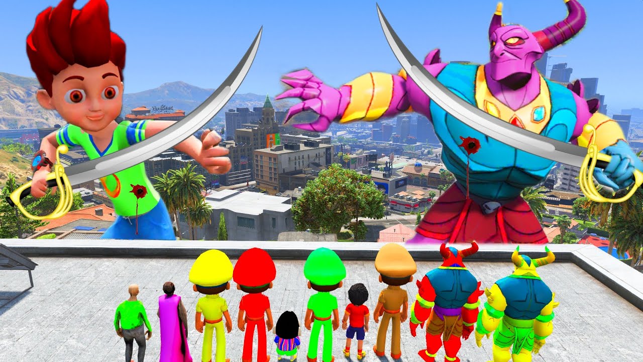 LITTLE SINGHAM WITH SHIVA KICKO SHINCHAN FOUND BIGGEST EVER KICKO IN GTA 5 #20