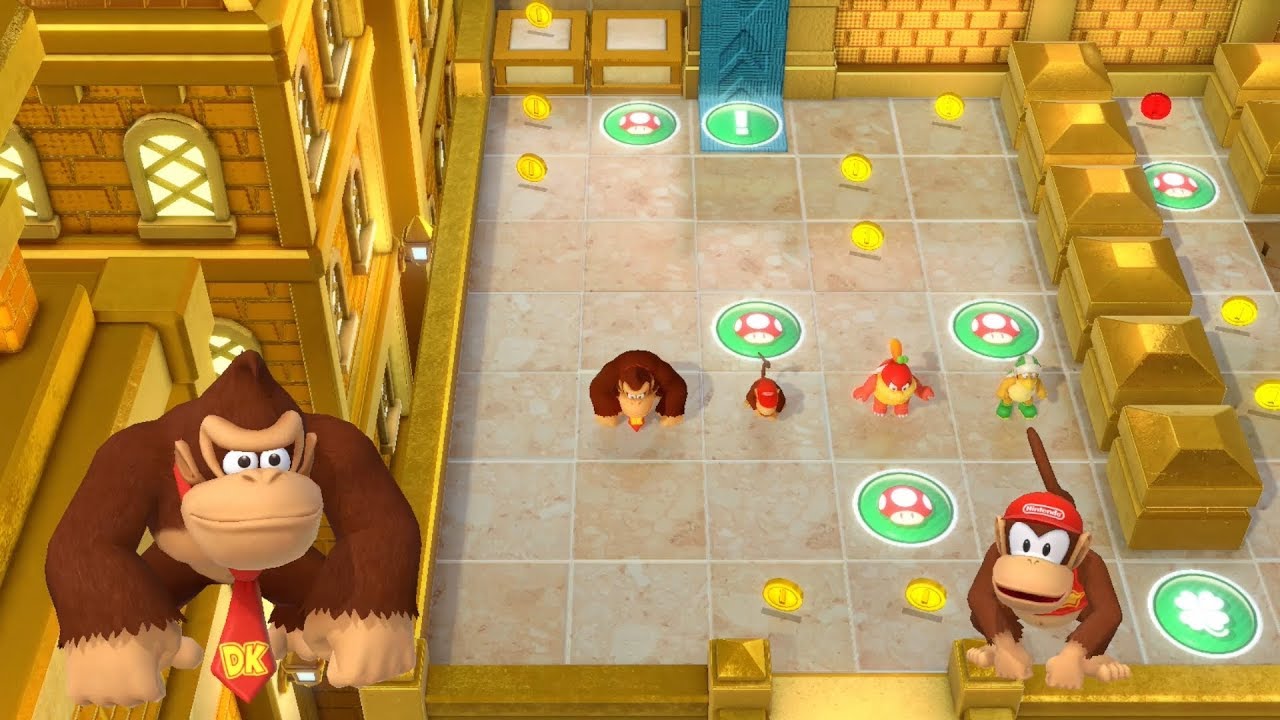 Super Mario Party Partner Party #282 Tantalizing Tower Toys DK & Diddy Kong vs Pom Pom & Hammer Bro