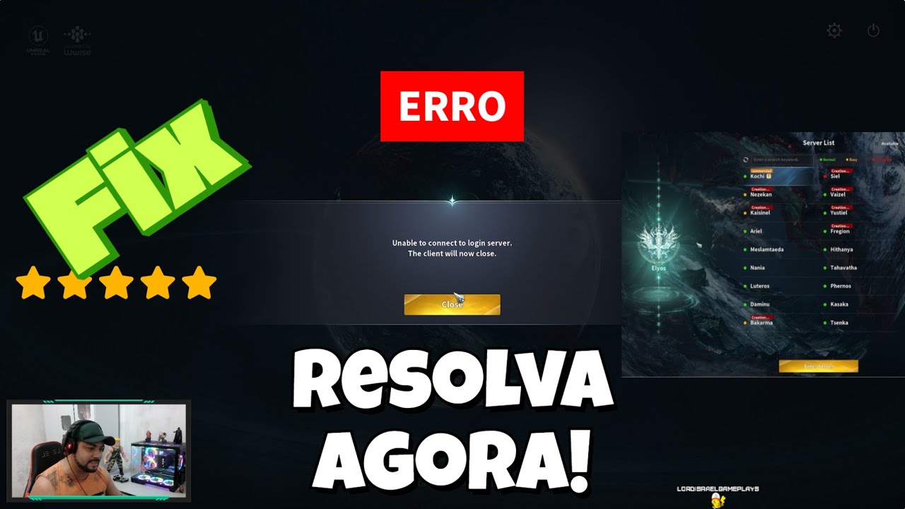 Aion 2 ERRO - Unable to Connect to Login Server [Correção/Fix] #aion2 #exitlag