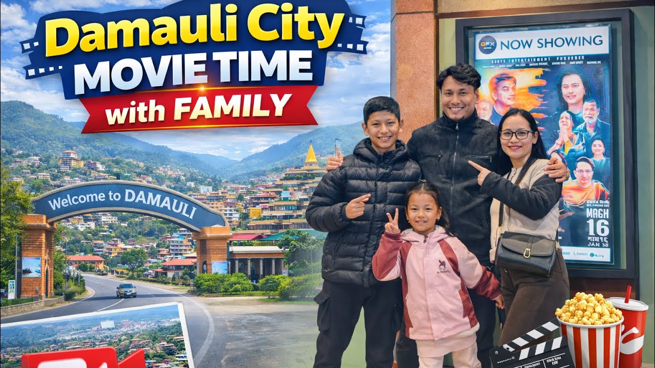 Family Movie Day in Damauli Bazar 🎬 | Full Vlog 