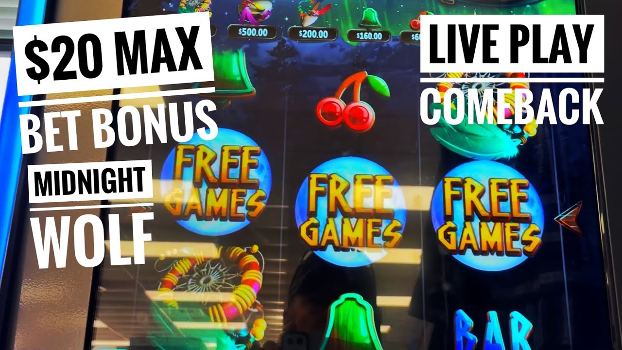 $20 Max Bets on Midnight Wolf! Max bet Bonus with a nice comeback!