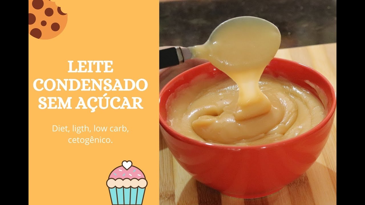 Leite Condensado sem açúcar, Low carb, Diet, Cetogênico, Ligth.