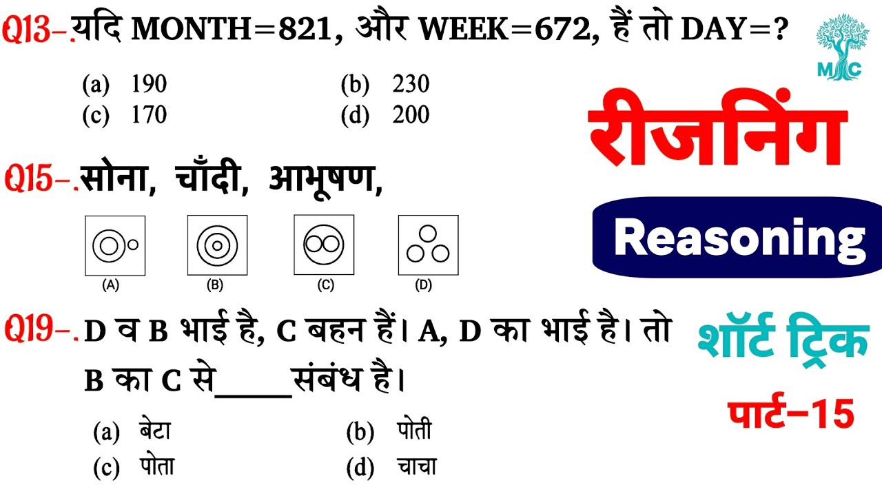 Reasoning प्रैक्टिस Set–15 | SSC GD | UPP | CGL CHSL CPO MTS RPF | Mori Classes