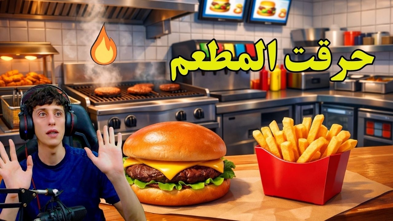 فتحت مطعمي للوجبات السريعة وانحرق 🍔😂Fast Food Simulator