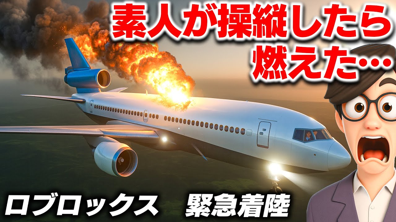 【ROBLOX】事故る飛行機に乗ってみた！墜落から生き残れる？「緊急着陸」を攻略してみた！ロブロックス実況【ほぅ】