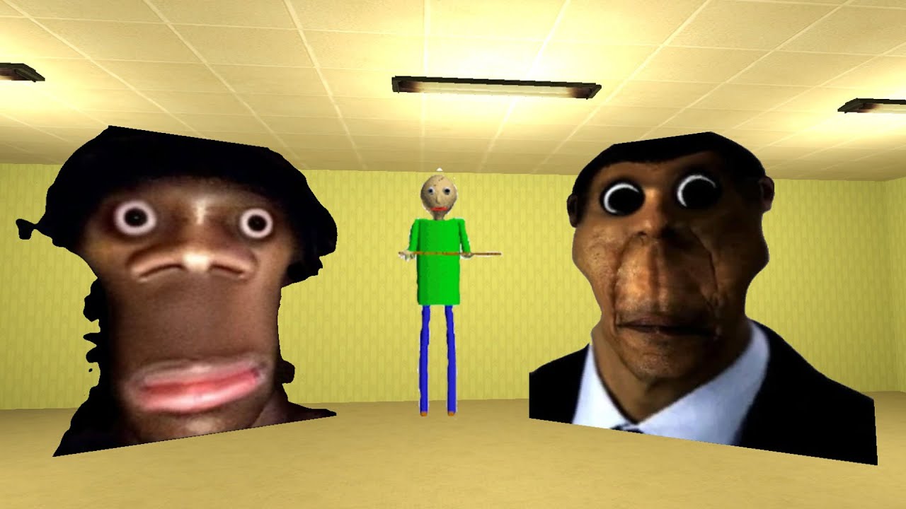 Hi My Name Is Augh, Baldi And Obunga In Garry's Mod