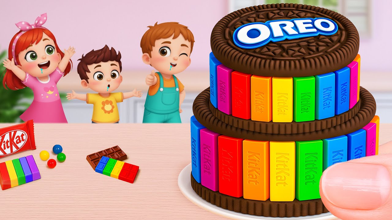 Miniature Rainbow Cake Tutorial 🌈 Best Colorful Mini Rainbow Oreo & KitKat Cake Recipe 💕 Yummy Teeny