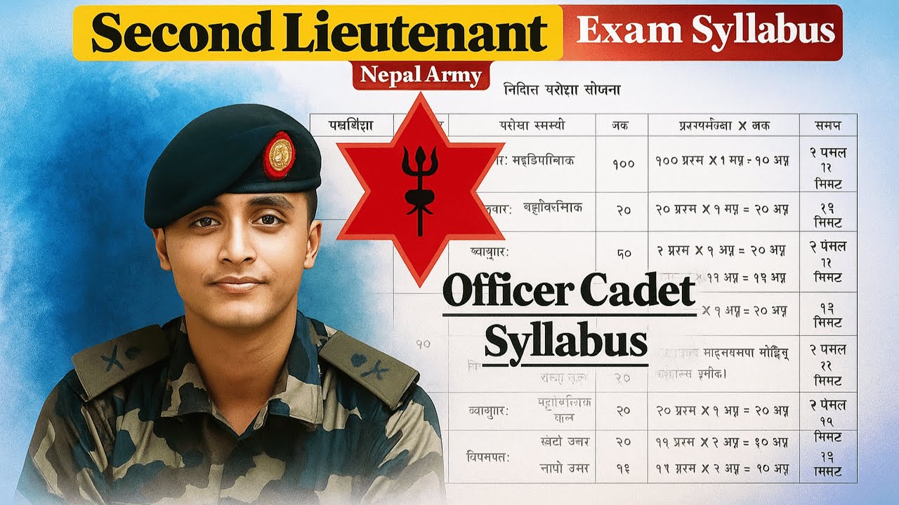 Nepal Army Second Lieutenant Syllabus || Nepal army Adhikrit Cadet Syllabus || Nepal Army Syllabus