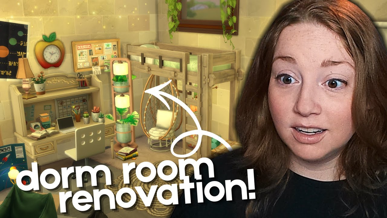 I renovated my sims DORM ROOM in The Sims 4!