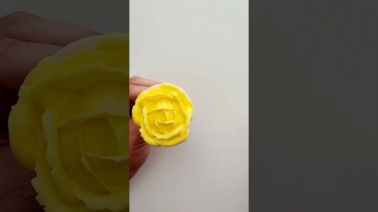Yellow Rose Cookie || Royal Icing Flower