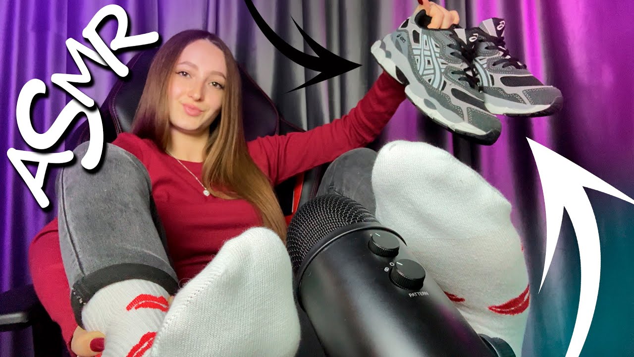 ASMR | Sneaker Tapping & Socks Mic Touching | Shoe Triggers SOUNDS | No Talking