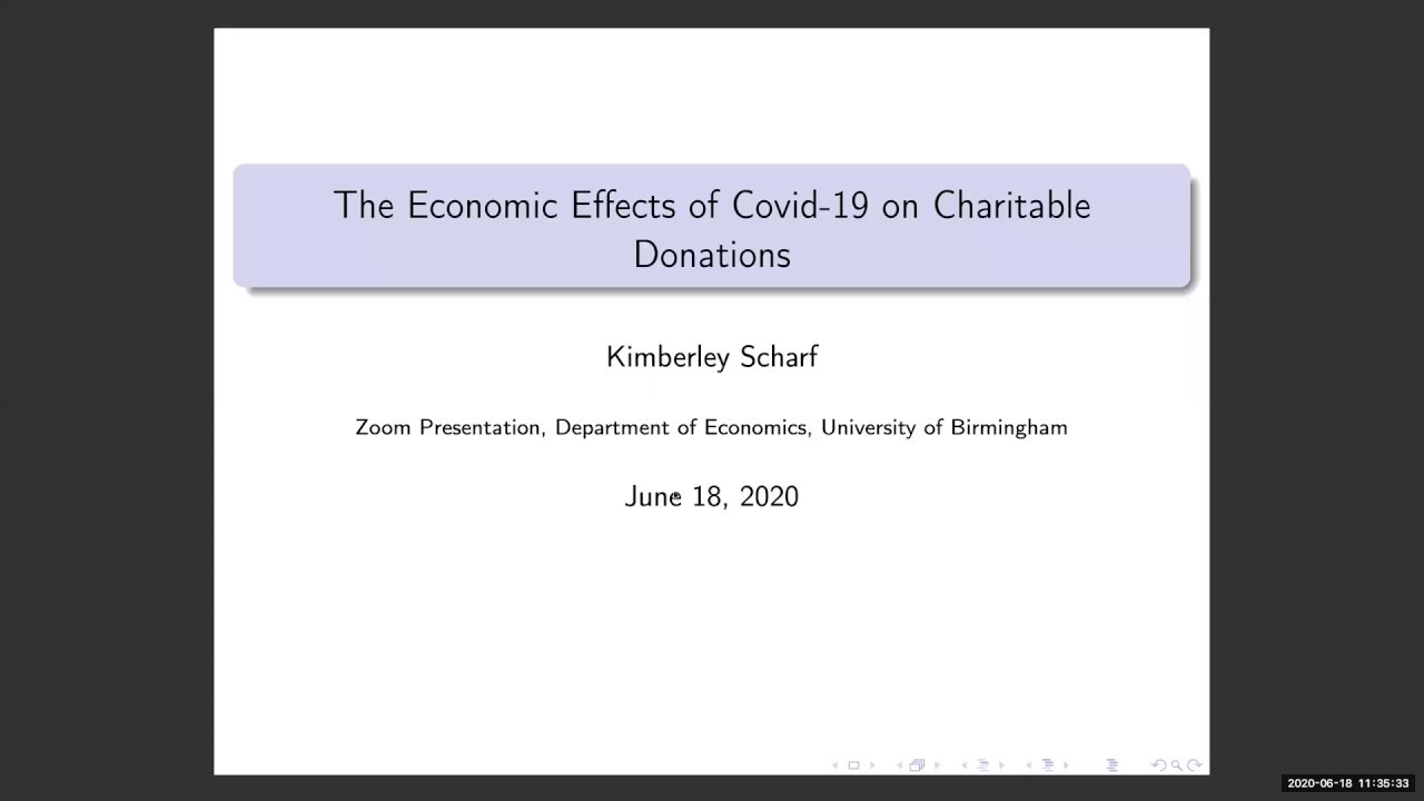 The economic effects of COVID-19 on charitable donations