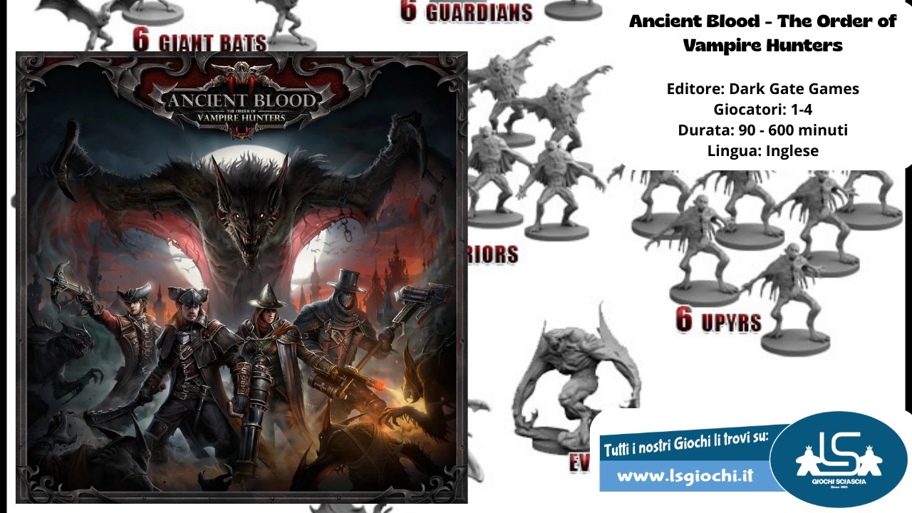 Ancient Blood - The Order of Vampire Hunters - Board Game - Gioco da Tavolo