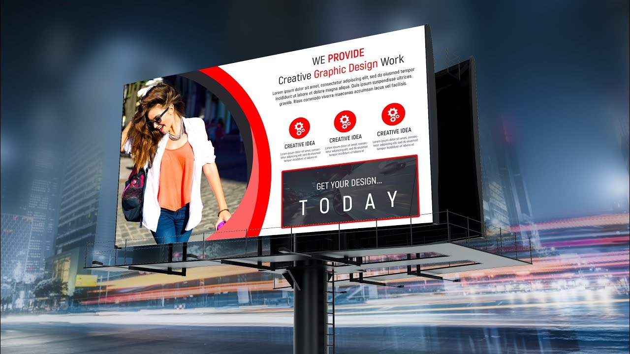 Corporate Billboard Design - Photoshop CC Tutorial